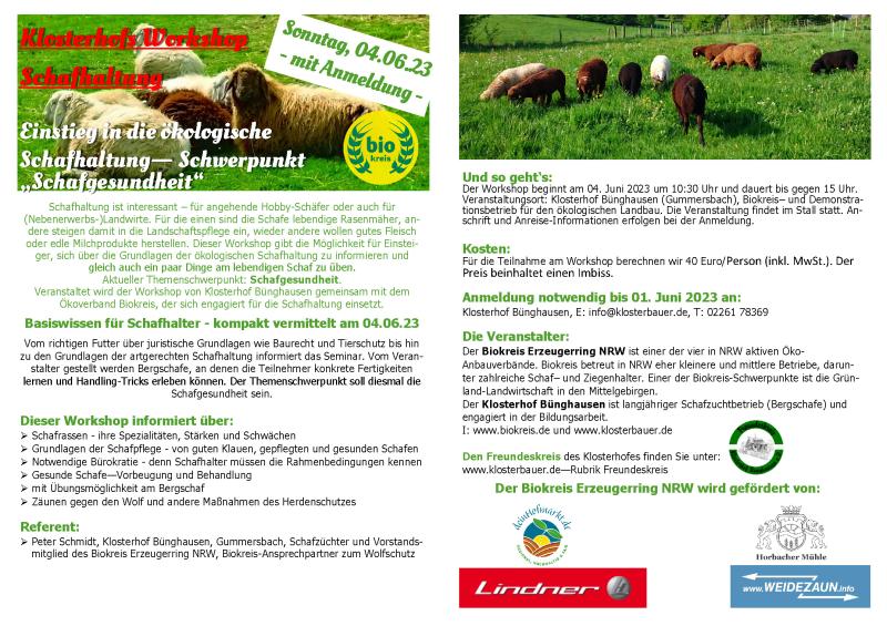 04.06.23 - Einführung in die - ökologische - Schafhaltung